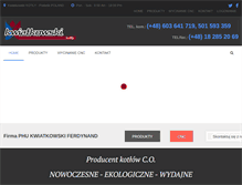 Tablet Screenshot of kwiatkowski-kotly.pl